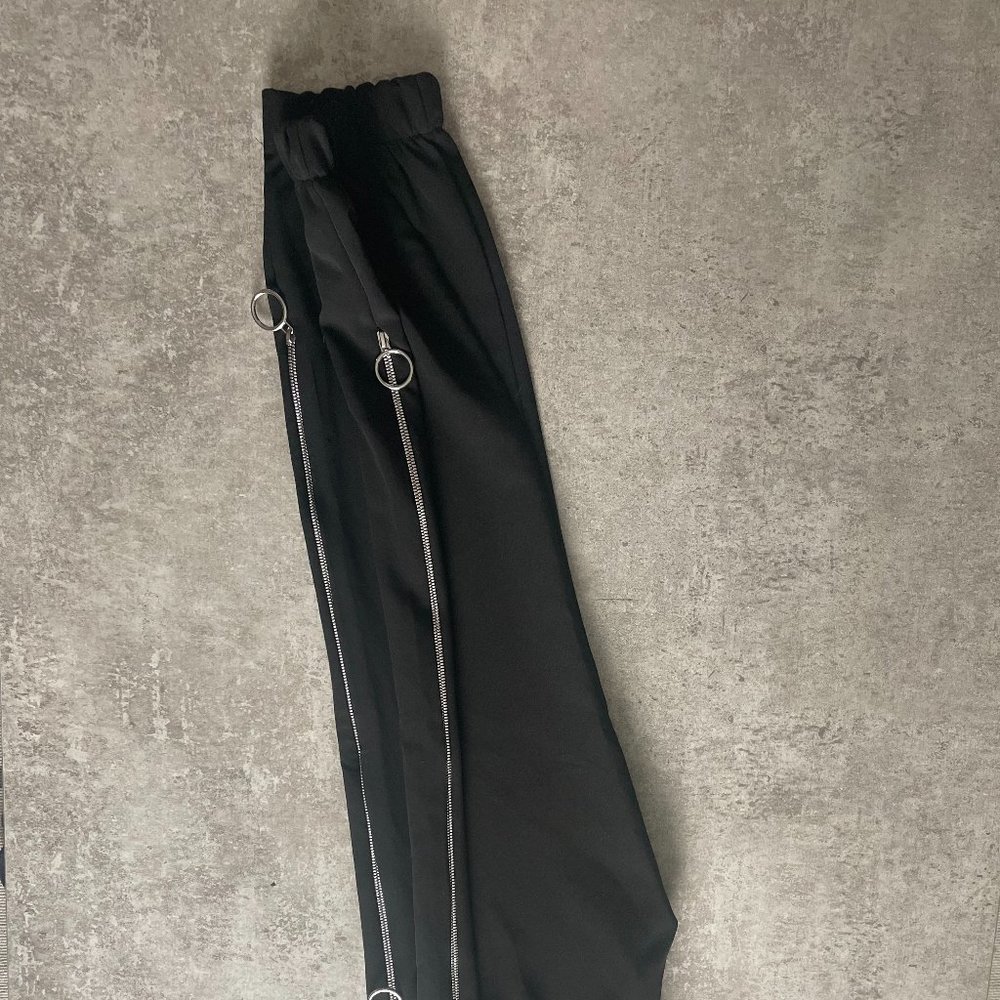 Venti6 Black Size-Zip Large Joggers